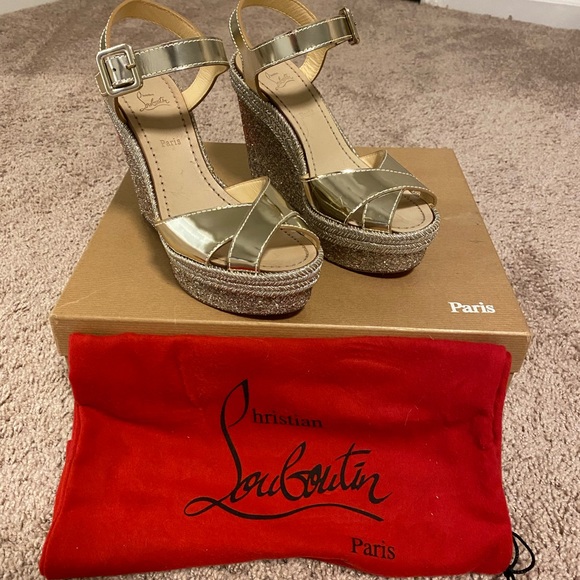 Authentic Christian Louboutin Wedges Shoes